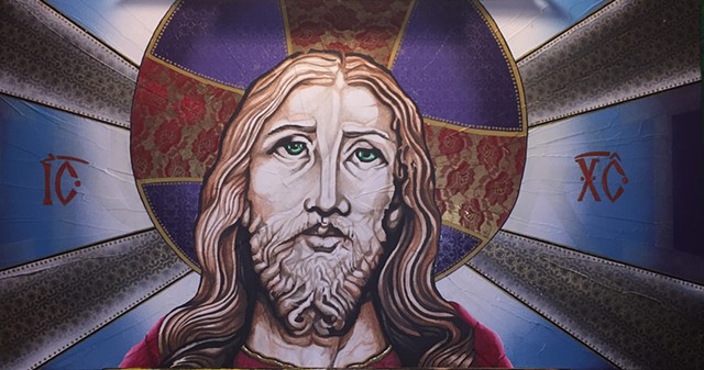 Jesus Christ icon painting