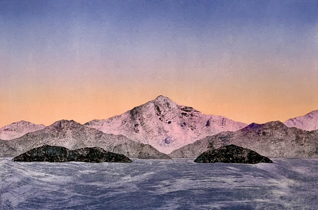 Alpine mountains dawn early light