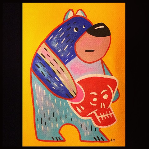 Bear,painting,kawaii