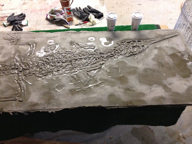 Gharial Crocodile Fossil Replica (in progress)