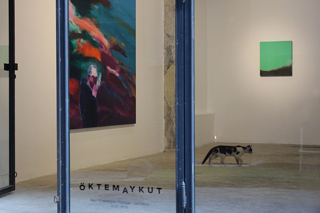 Aret Gicir paintings exhibition Waiting for Life at Gallery Oktem Aykut. Yasami Beklerken Oil painting istanbul contemporary art armenian artist