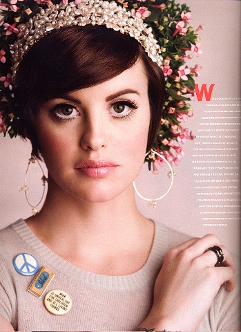 Model Wearing the Cherry Blossom Earrings in the April issue of Virginia Living