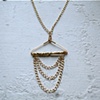 Libra Necklace with gold beads