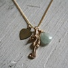 Gold Vermeil Seahorse Charm Necklace