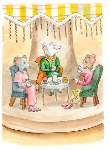 Illustration from "The Kindful Mouse and the Gold Cash Register" 2025