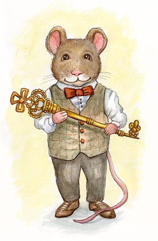 Illustration from "The Kindful Mouse and the Gold Cash Register" 2025