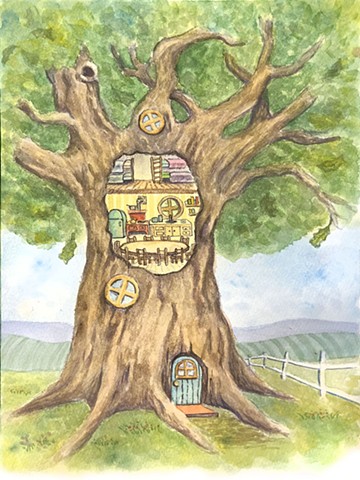 Illustration from "The Kindful Mouse and the Gold Cash Register" 2025