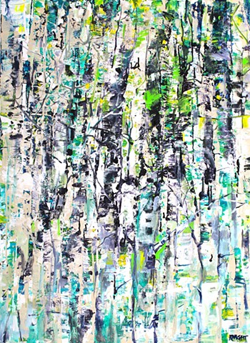 Spring Birches - looking Up