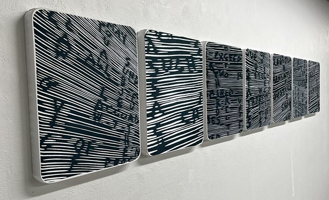 prints are stretched on custom wood stretchers