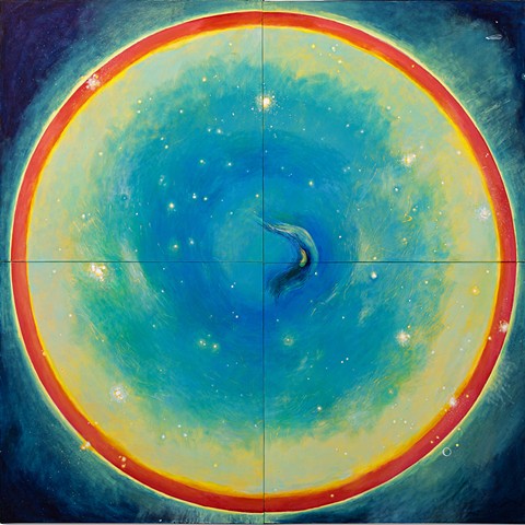 Hand painted star map 