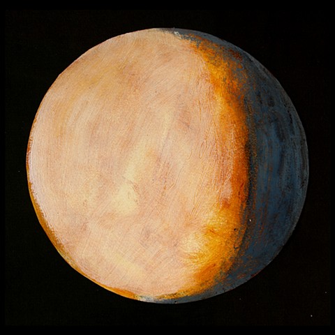 Amber Gibbous Moon