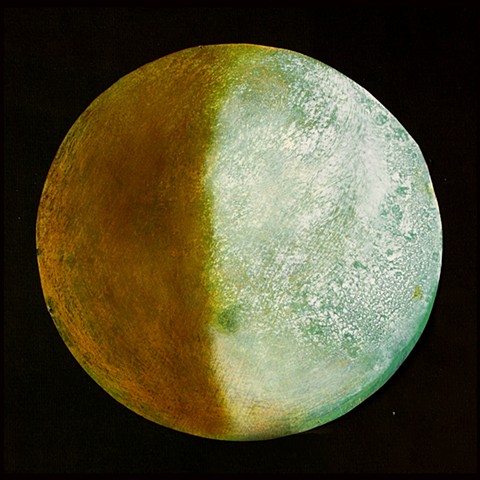 Half Gold Waxing Moon