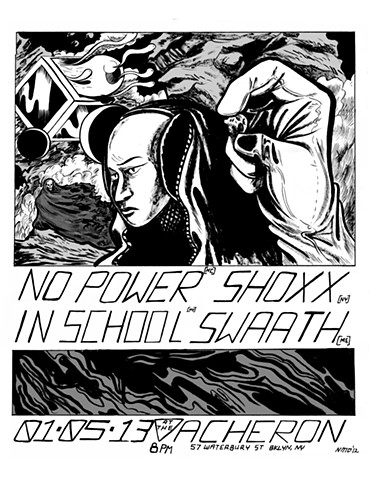 Shoxx // No Power Gig Poster 2013