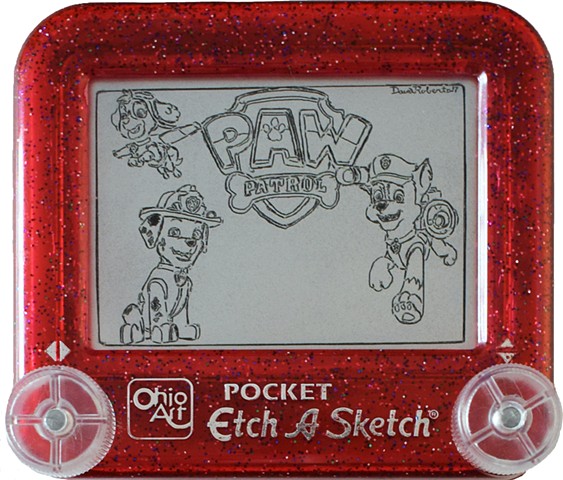 Paw Patrol Etch A Sketch Art by David Roberts