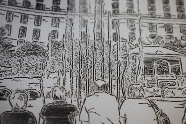 Bellagio fountains Etch A Sketch (Detail)