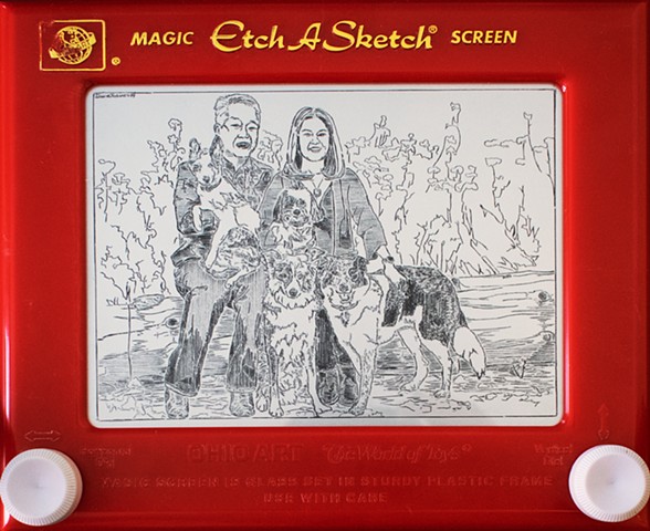 Etch A Sketch Family Portrait