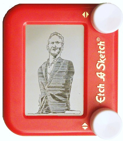 Nick Vujicic Portrait Etch A Sketch Art by David Roberts