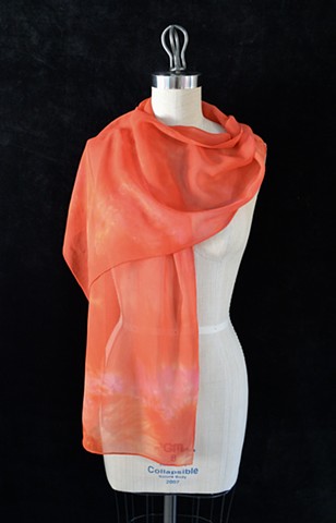Chiffon Scarf 13-Pinkish Orange