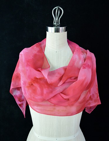 Silk Chiffon Scarf-Pink