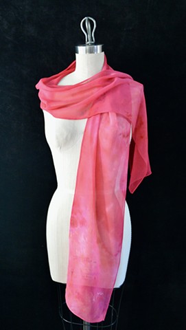 Chiffon Scarf 8-Dark Pink