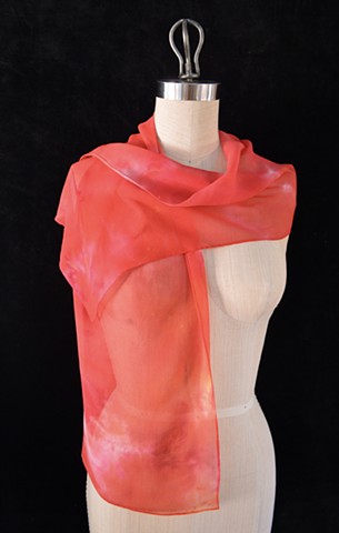 Chiffon Scarf 24-Pinkish Orange