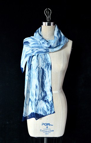 Indigo Dye Scarf-All Shibori