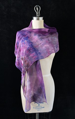 Chiffon Scarf 18-Dark Purple & Blue