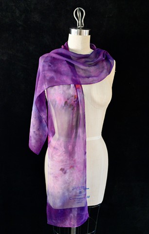 Chiffon Scarf 7-Reddish Purple