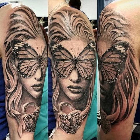 Girl with butterfly eyes