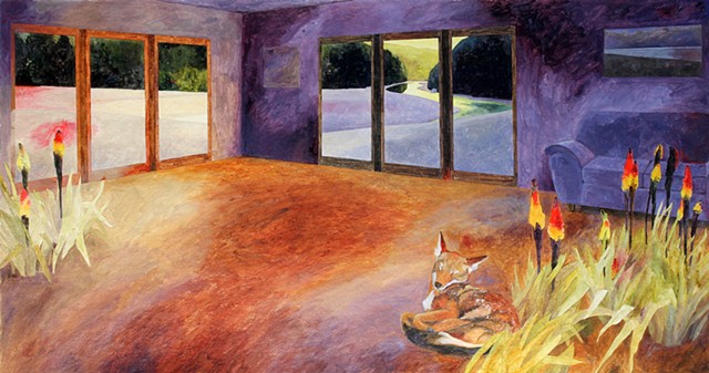 Ethiopian Wolf with Flowers (1091)