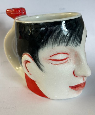 "Leggy Girl with Bangs Cup"