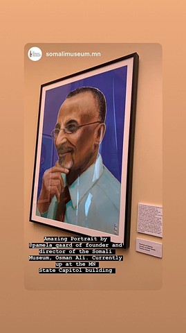Portrait of Osman in Keith Ellison’s office