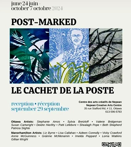 Le Cachet De La Poste, Centre des arts créatifs de Neapean, Ottawa, Canada. June 24th- October 7th.