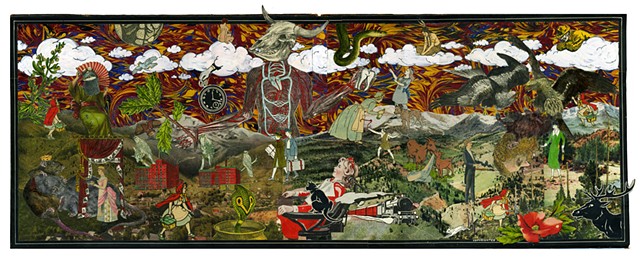 collage, pajon, print, mythology, antiquarian, victoriana, epic, allegory