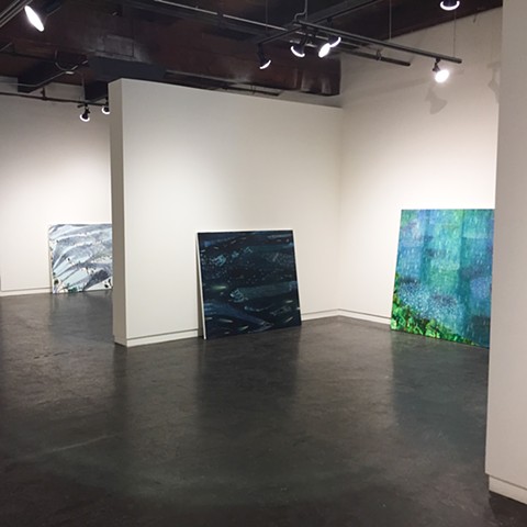 Setting up my show at Soo Visual Arts Center. Minneapolis, MN. 2018