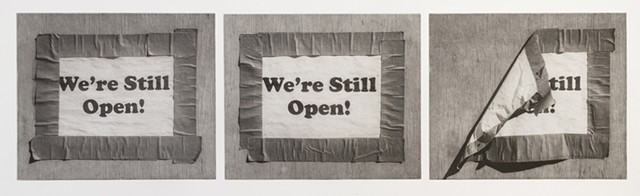 Polymer photogravure print "We're Still Open" by John Pearson