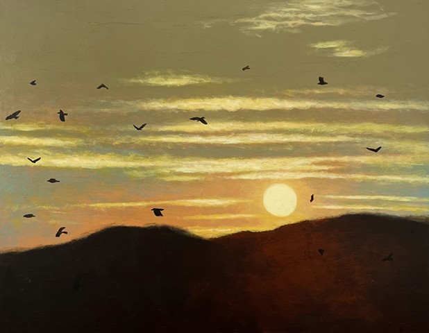 Sunset Crows