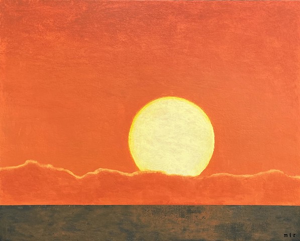 Ocean Sunrise (orange red)