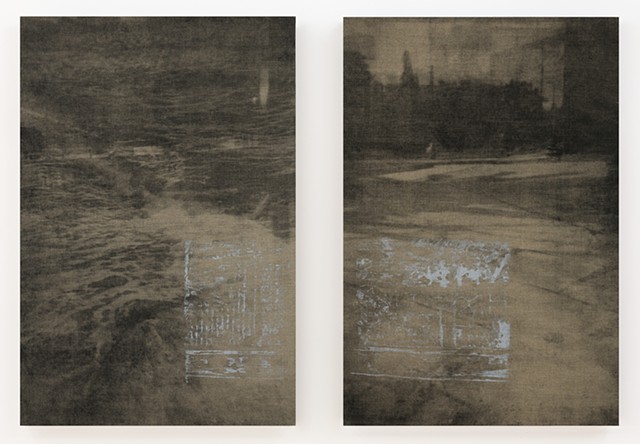 Gate 2, 2017-19 Lithograph and screen print on linen 81 x 54 cm (each)