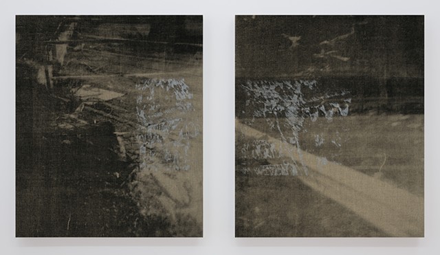 Passage 2, 2017-19 Lithograph and screen print on linen 68 x 57 cm (each)