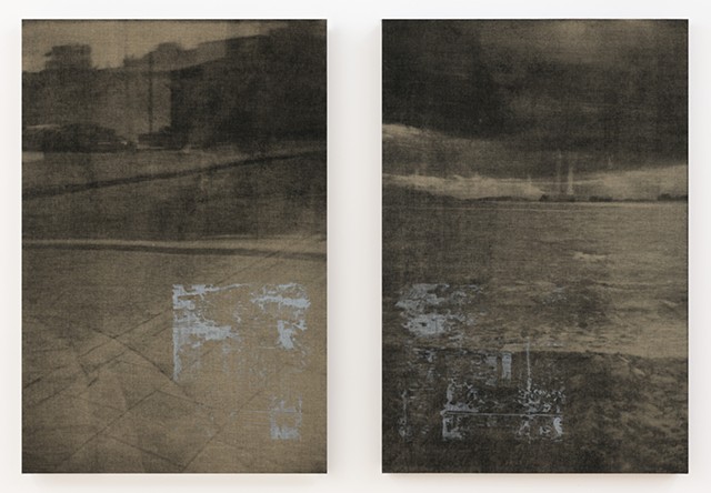 Gate 1, 2017-19 Lithograph and screen print on linen 81x 54 cm (each)