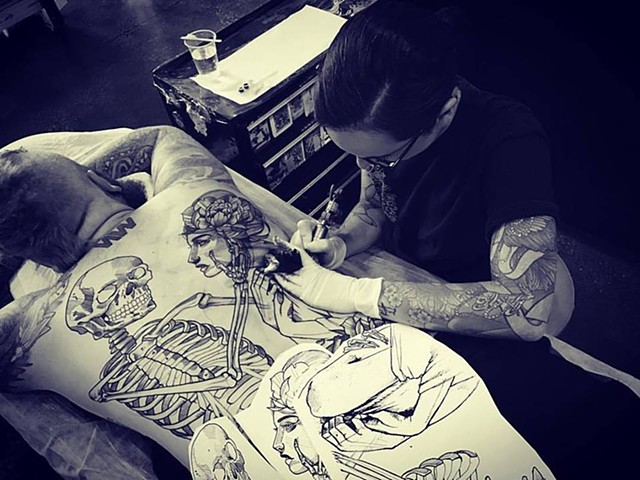 SAMANTHA SIRIANNI. Tattoo Artist at La Flor Sagrada Tattoo. Melbourne. Australia