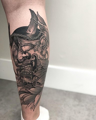 Hannya tattoo by Samantha Sirianni. La Flor Sagrada Tattoo. Melbourne, Victoria. 