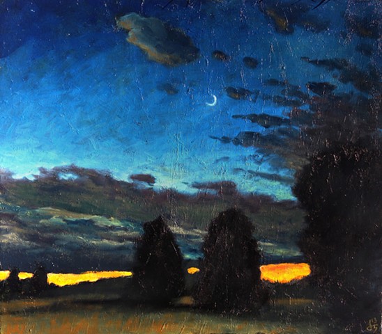 Moon After the Storm - SOLD