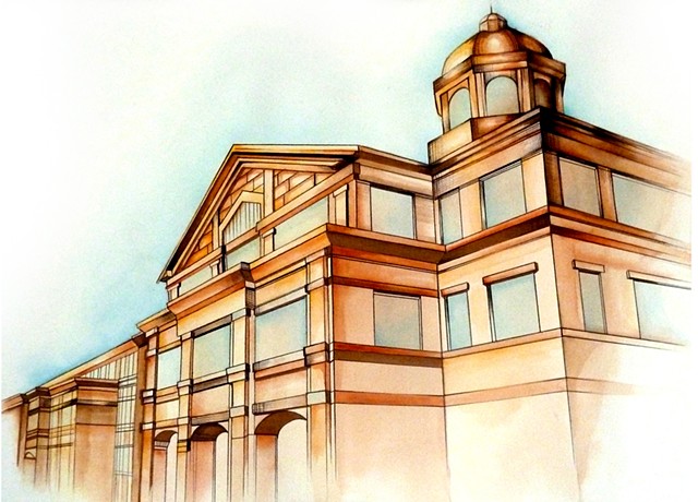 UNCC Architectural Illustration