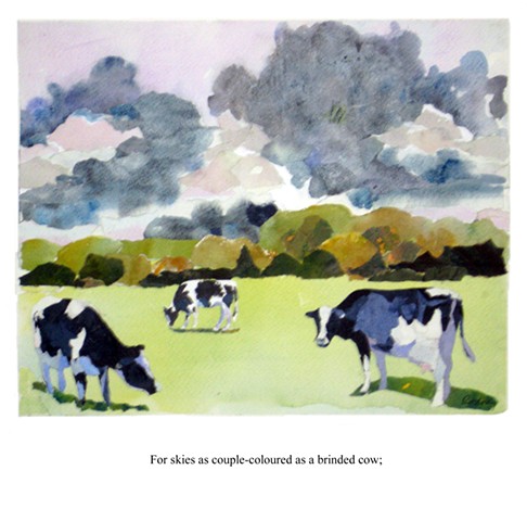 For skies as couple-colored as a brinded cow