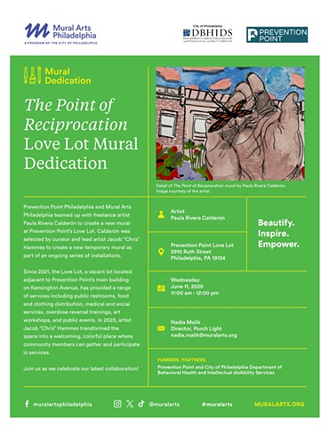 “The Point of Reciprocation” mural at Prevention Point’s Love Lot 2025