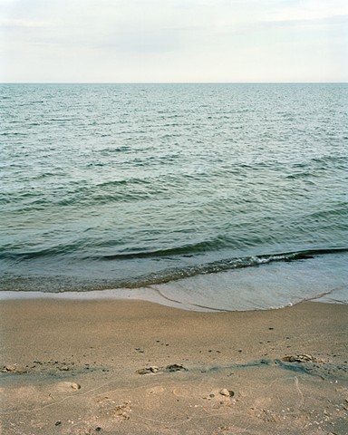 Lake Michigan photographed off Union Pier Michigan according to its elevation above sea level