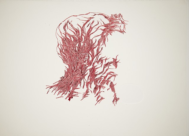 biomorphic drawing by artist Jeff Krueger