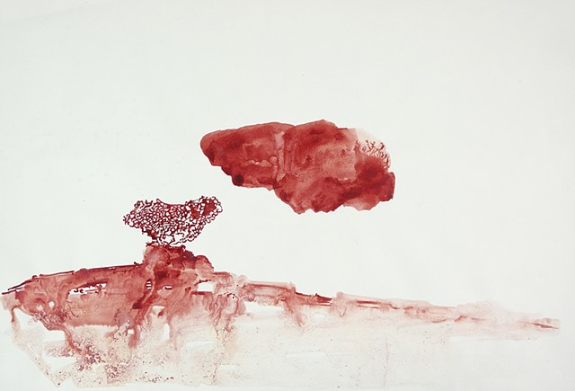 drawing of blood by artist Jeff Krueger